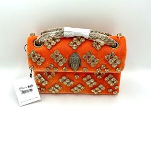 Kurt Geiger Orange Velvet Mini Kensington #977
